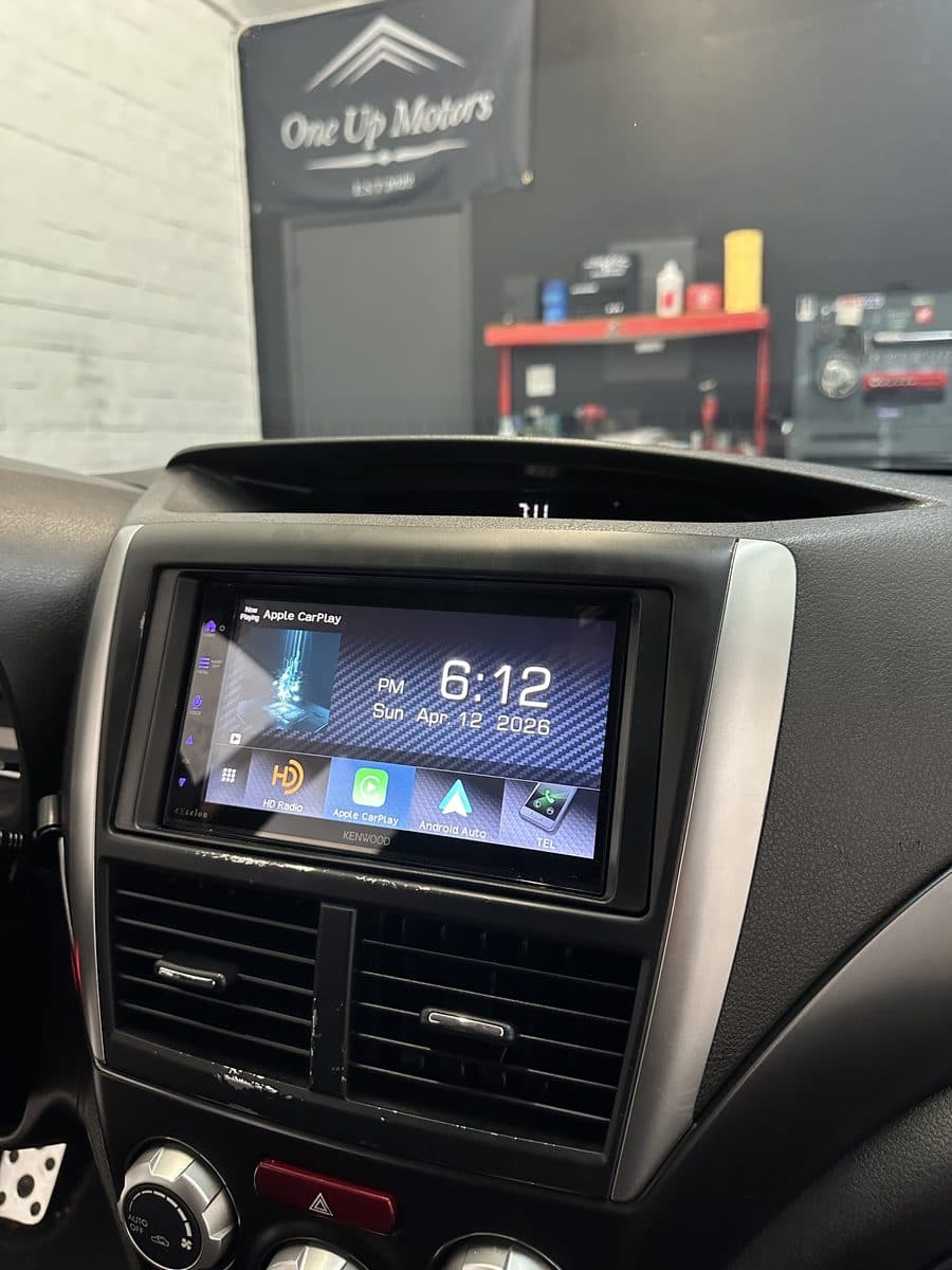 Apple CarPlay head unit installed in a dashboard